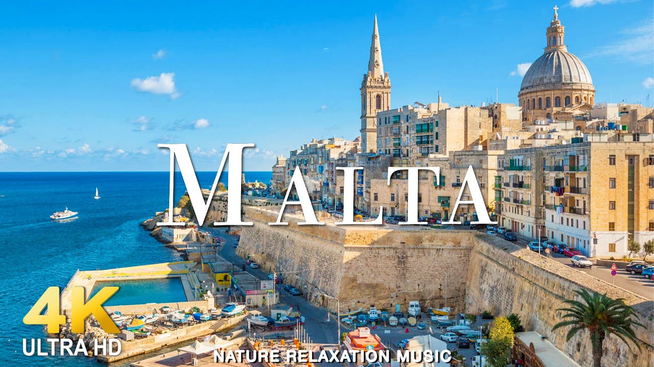 FLYING OVER MALTA (4K UHD) - Relaxing Music Along With Beautiful Nature Videos - 4K Video Ultra HD