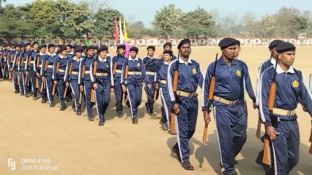 bihar home guard paid staff pared march practice cti bihta