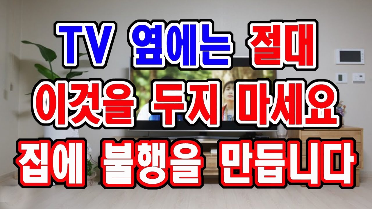 티브이 옆에 이것을 두시면 집안에 불행이 생기게 됩니다. 지금 당장 다른 곳에 두세요.