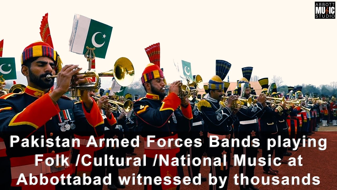 Pakistan Armed Forces Bands play Folk /Cultural /National Music at Abbottabad witnessed by thousands