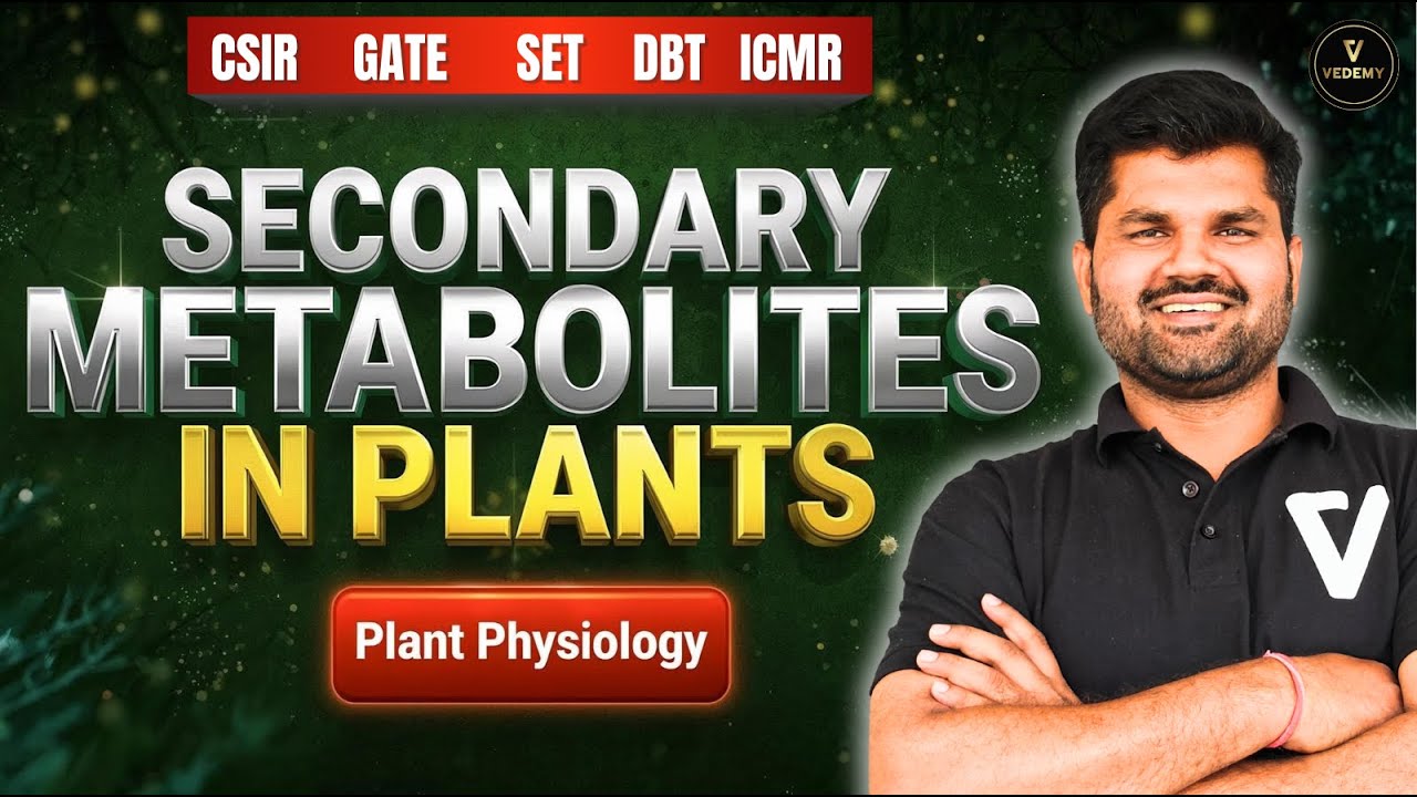 Secondary Metabolites in Plants | L15 | Plant Physiology | Dr. Sanjay Yadav | CSIR | GATE | DBT |