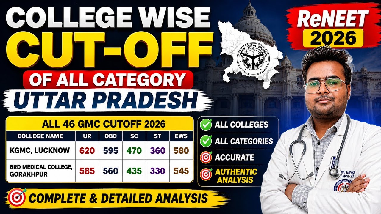 🚨 UP NEET 2026 College Wise Cutoff | All 46 GMC Expected Cutoff | UR/OBC/SC/ST/EWS