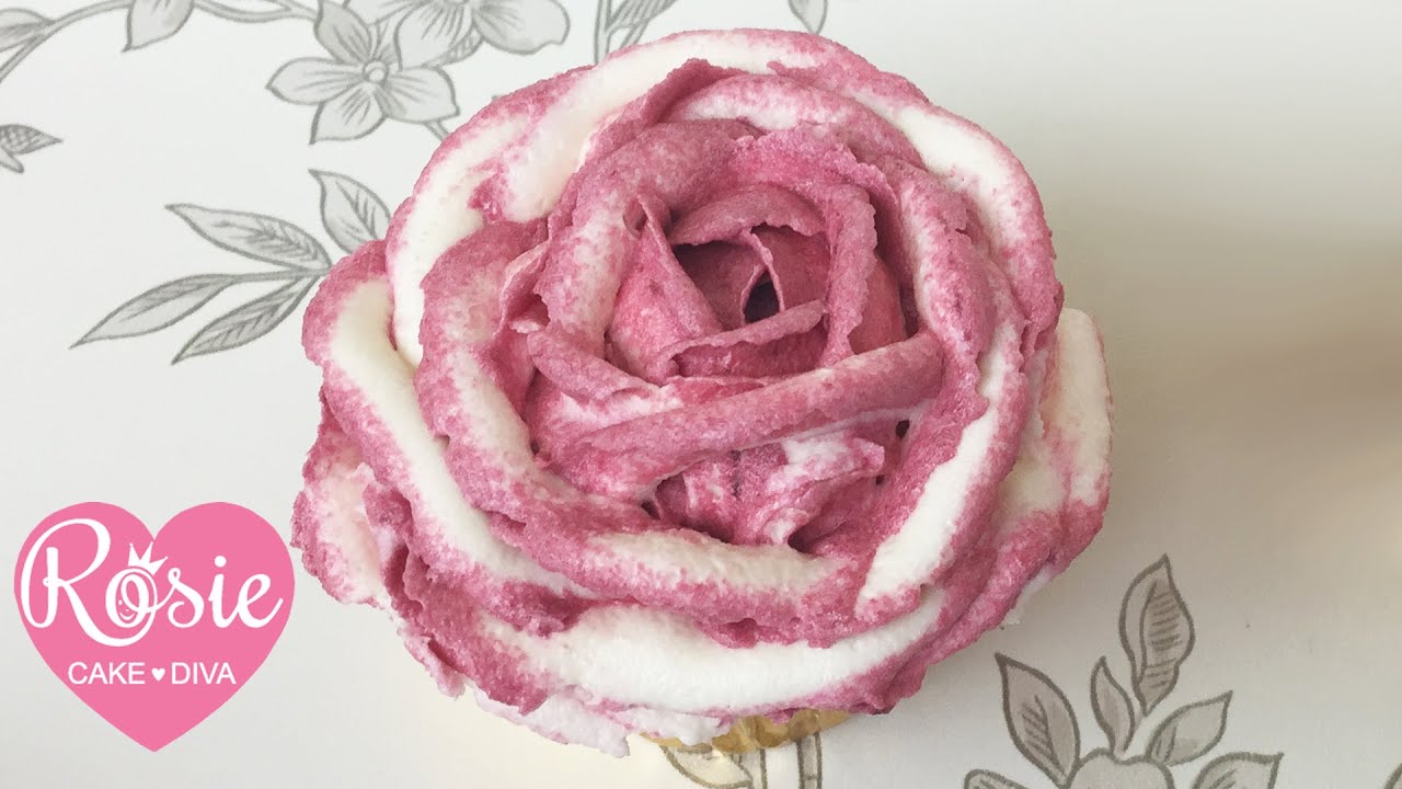 How to make a TWO TONE BUTTERCREAM RUFFLE ROSE