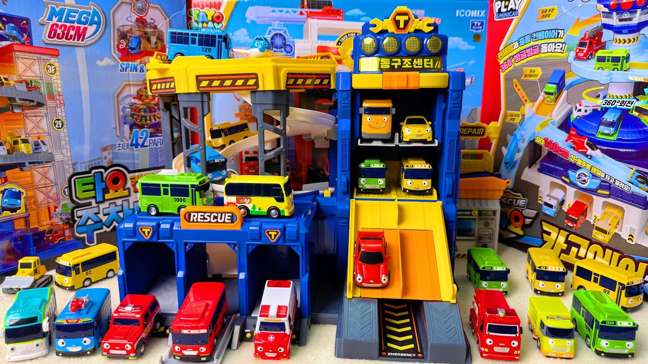 🚒Toy asmr🚒Tayo Rescue Team Set ASMR Satisfying with Unboxing타요 구급센터 세트Tayo the Little Bus|ReviewToys