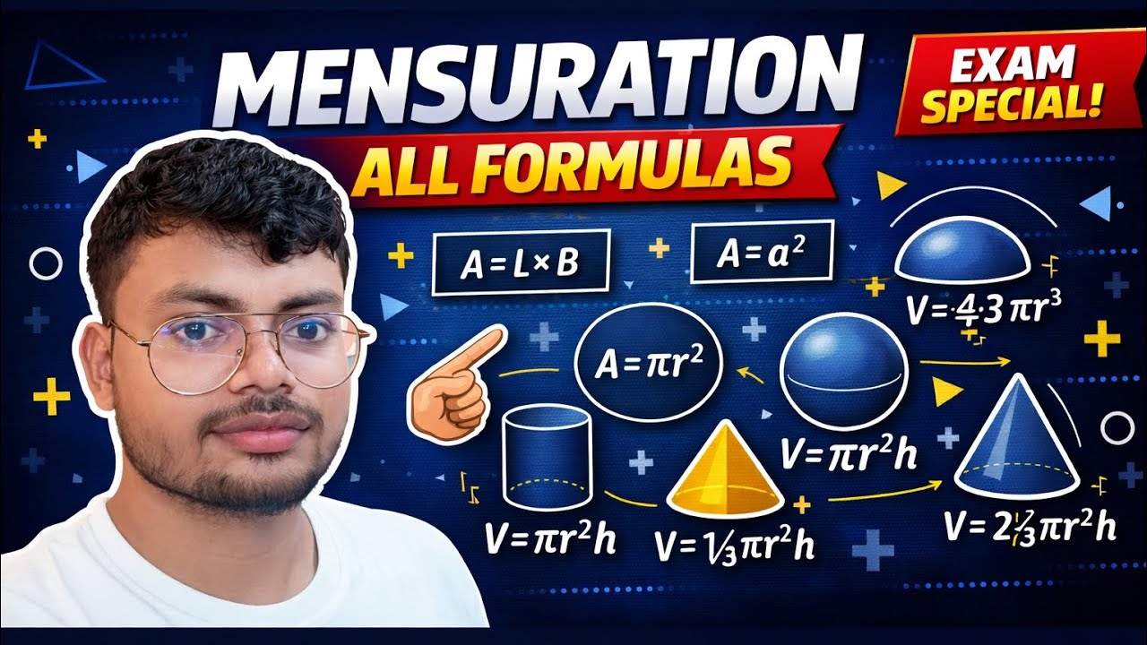 Mensuration Complete Formula Pack | Must Watch 💯
