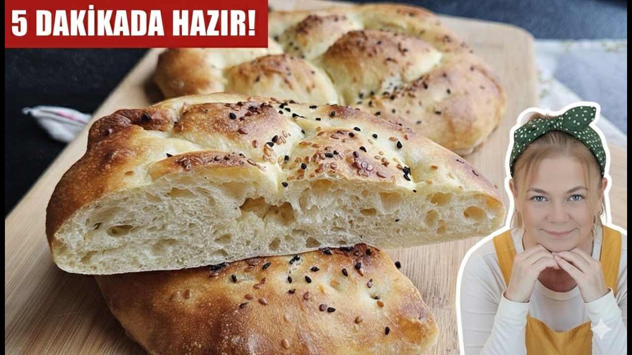 BİR KERE YAP TÜM RAMAZAN RAHAT ET! 5 Dakikada Sıcacık Hazır! Ramazan Pidesi 🌙