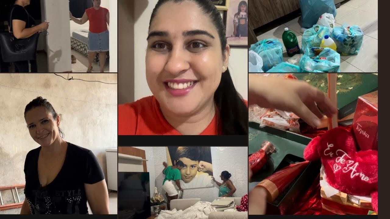 Nossa quarta feira / abri o presente que @cilenemendes7774  mim deu ❤️ / por aqui tá um caus😞