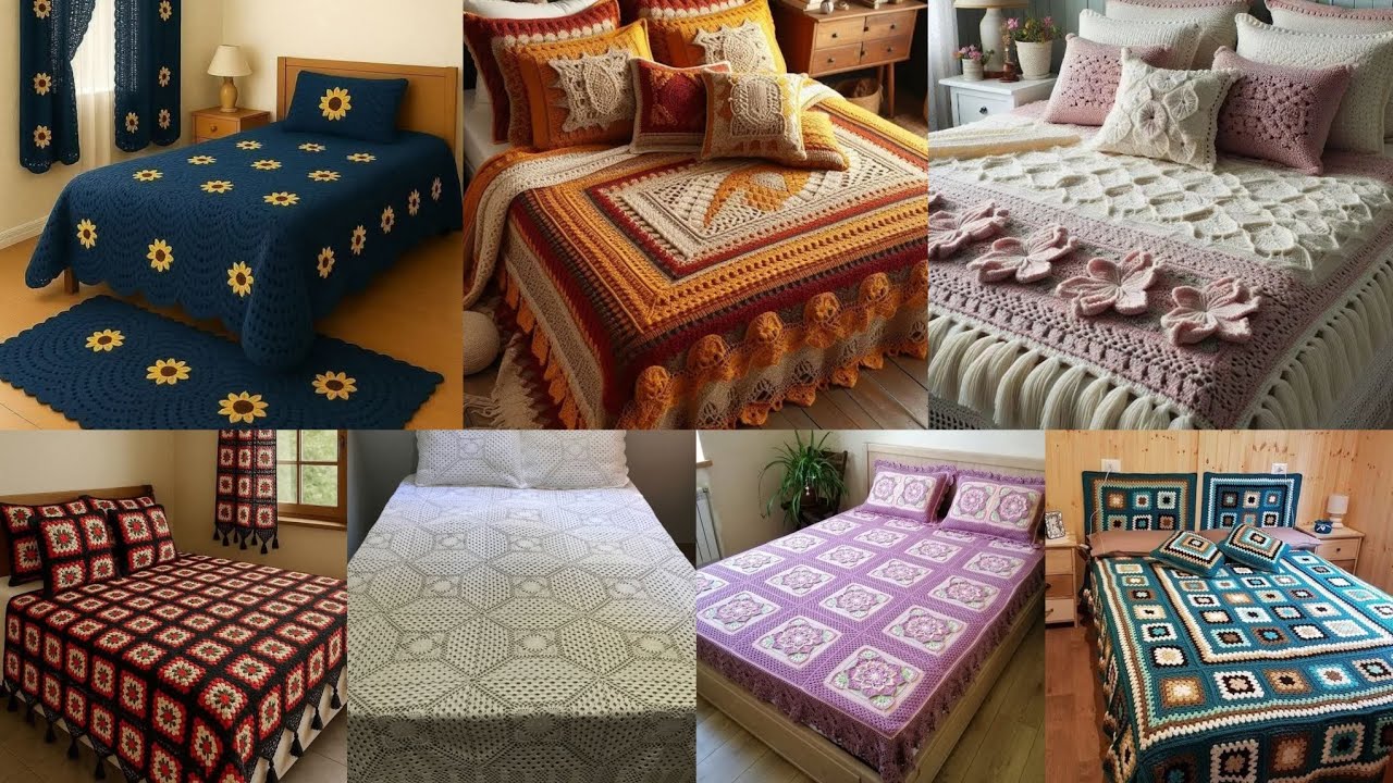 Beautiful Crochet Bed Sheet Ideas | Handmade Luxury Bedroom Decor Designs