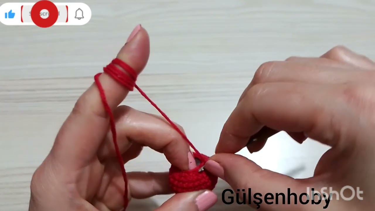 örgü kiraz yapımı #howtocrochet #howto #englishsubject