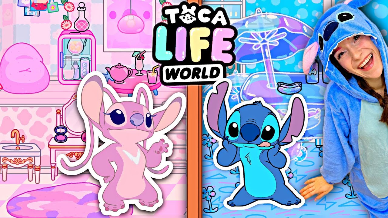 POKÓJ STITCHA VS ANGEL W TOCA BOCA!💖