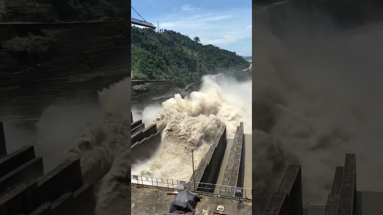 Why Does Dam Water Shoot Into The Air? #youtubeshorts #trendingshorts #shortvideo