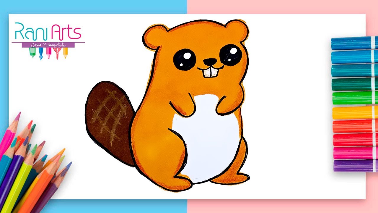 Cómo dibujar un CASTOR kawaii  - ideas de dibujos kawaii fáciles