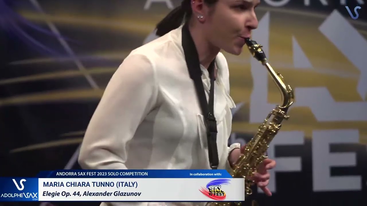 ANDORRA SAX FEST 2023: Maria Chiara Tunno (Italy) plays Elegie Op. 44, Alexander Glazunov