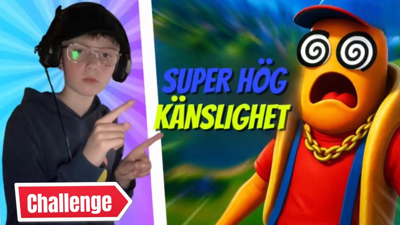 JAG SPELAR MED SUPER HÖG KÄNSLIGHET I FORTNITE