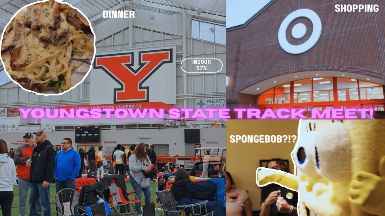 FUN INDOOR TRACK MEET| Running, Spongebob?!?, Dinner, Shopping 🛍️ Youngstown Vlog