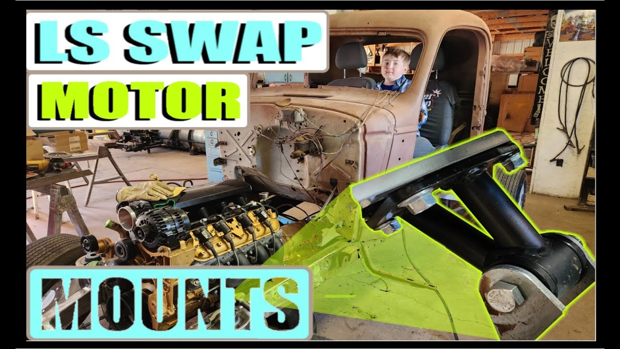 LS Swap motor mounts  in a 1946 Chevy Truck #lsswap