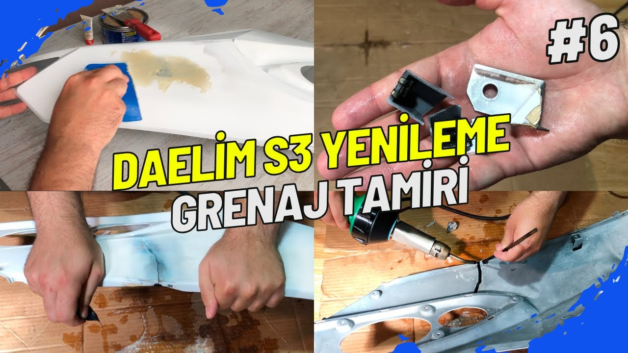 Motosiklet Grenaj Tamiri Plastik Kaynağı Ve Plastik Tamiri | Daelim S3 Yenileme 6.Bölüm