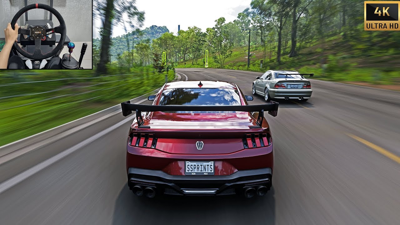 1075HP Ford Mustang Dark Horse Goliath Race | Forza Horizon 5 Steering Wheel Gameplay