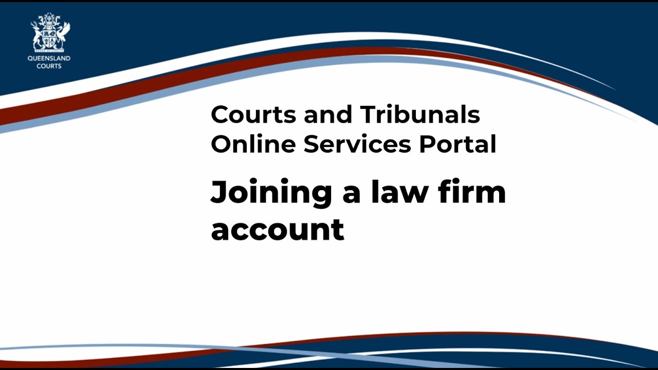 Online Service Portal: How to join a law firm
