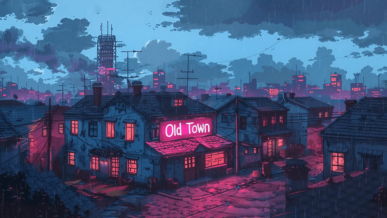 Rediscover Old Town Vibes 🌆 Nostalgic 80's and 90's Lofi Hip-Hop Beats 🎶 Lofi Rain Playlist