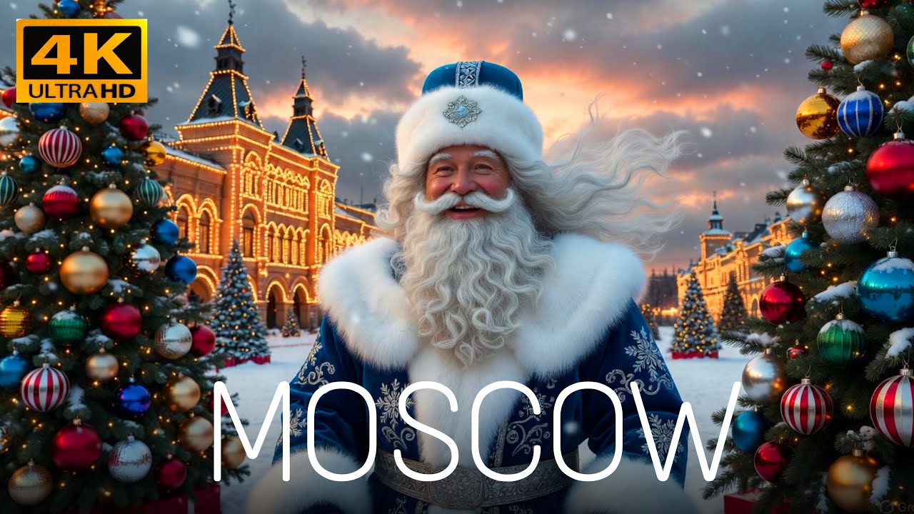 🎄 [4K] Moscow in Christmas Glow 2026 — A Winter Fairytale ✨