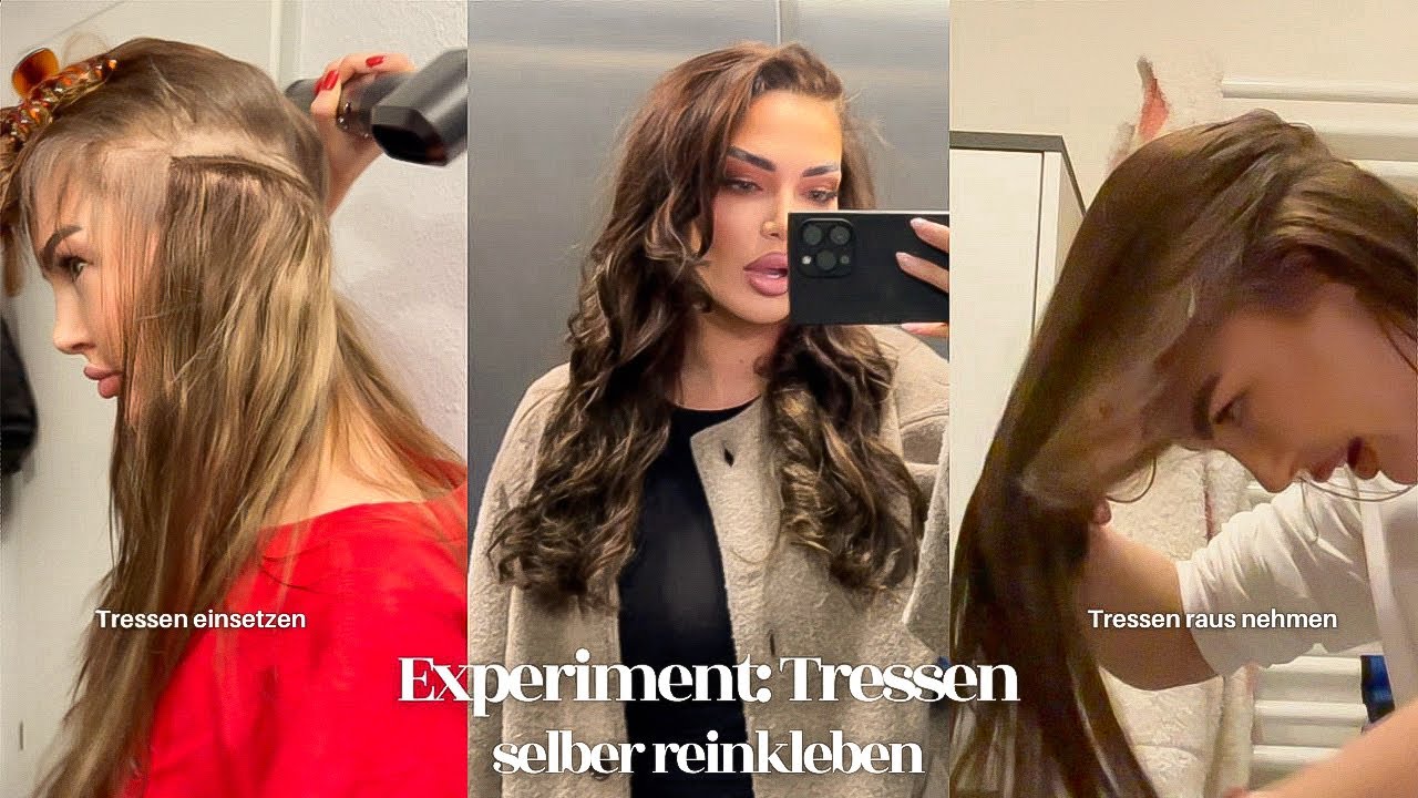 Experiment Extensions Tressen alleine reinkleben, Tressen selber raus nehmen & Fazit !