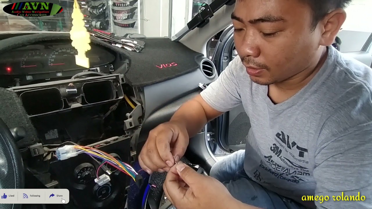 Toyota Vios Gen 2 Batman 1 din Installed AVN Head Unit to 9 inch.