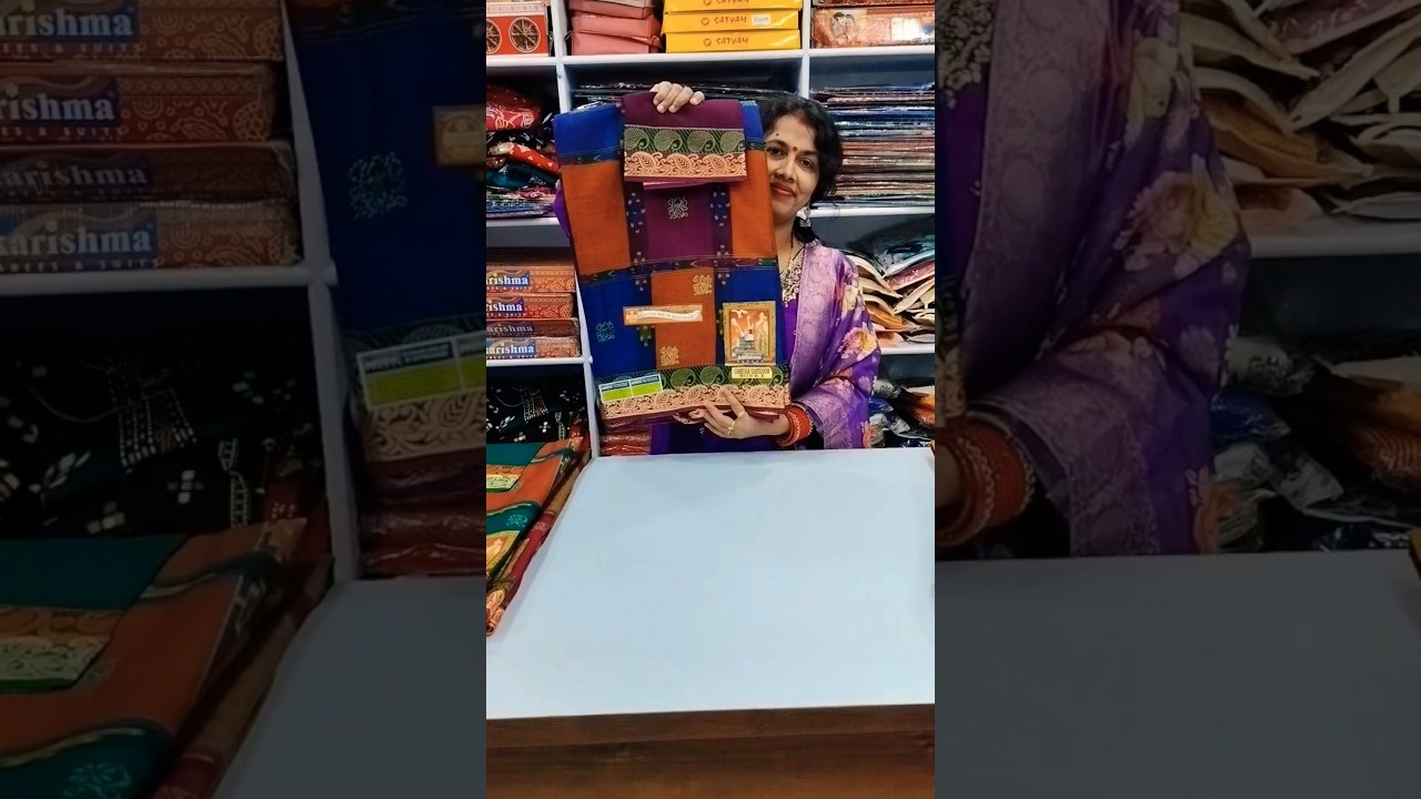 Karishma Cotton Saree Priced at ₹1050.Contact Me on WhatsApp at 7978415245 to Buy.✨#ytshort#karishma