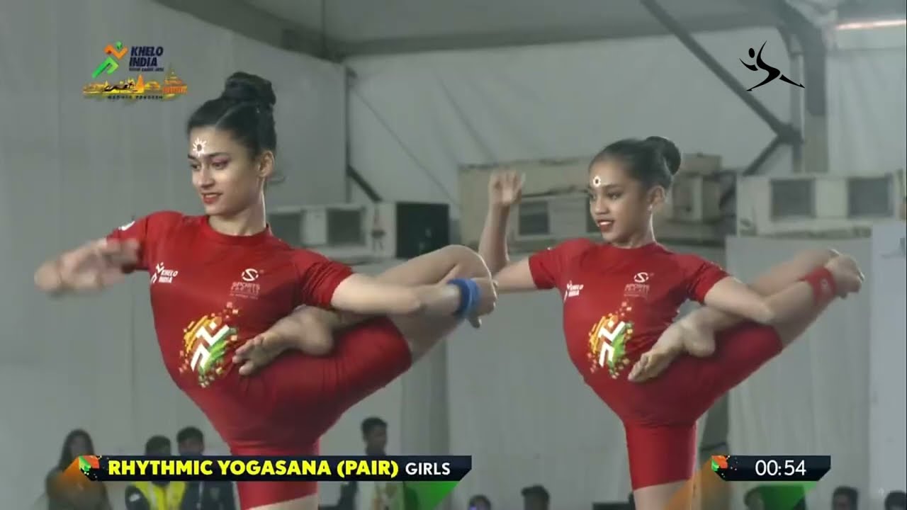 Rhythmic Yogasana (Pair) Girls | Swara Gujar & Pranjal Vhanna (Maharashtra) | Khelo India Games