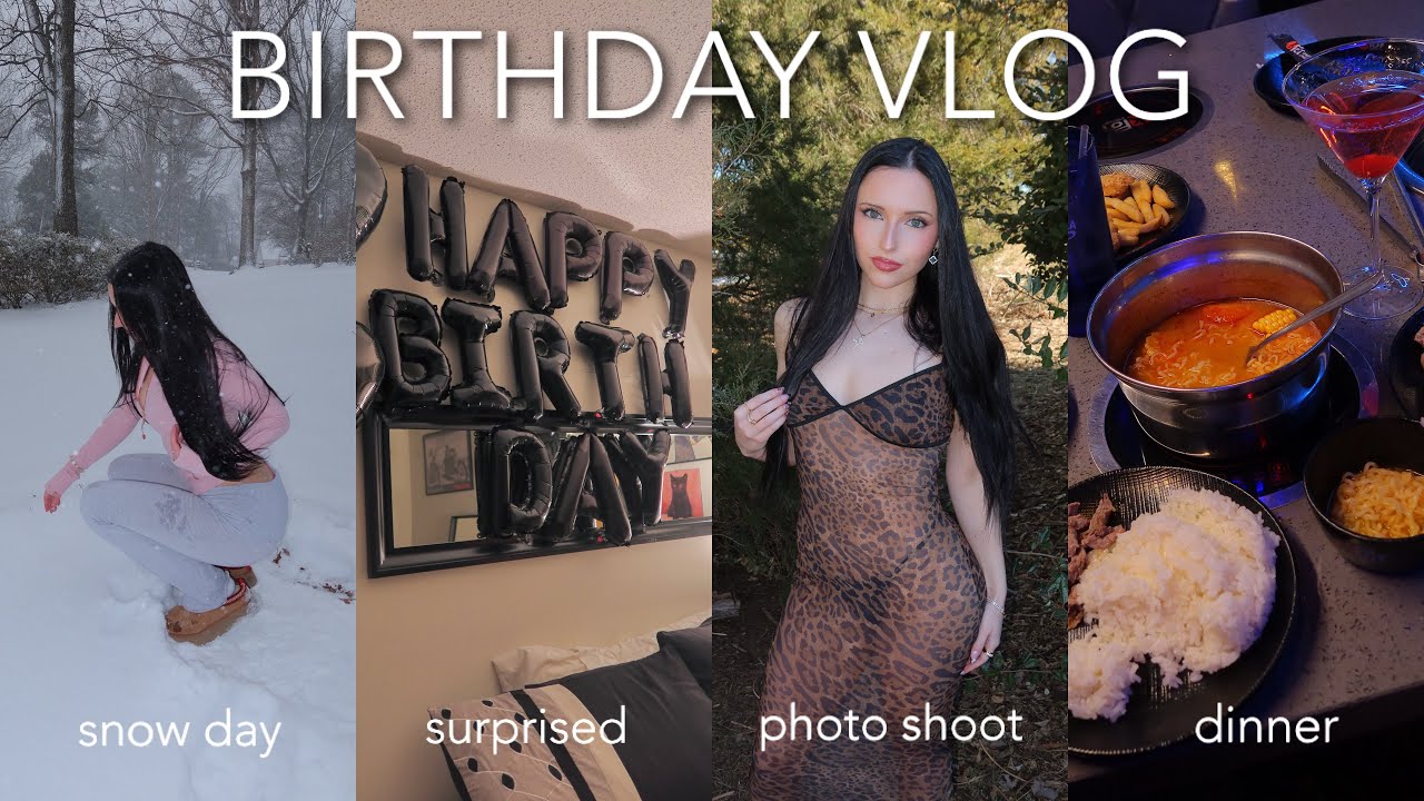 I Turned 22 🎂 | Birthday Vlog, Snow Day, Surprises & Piercing