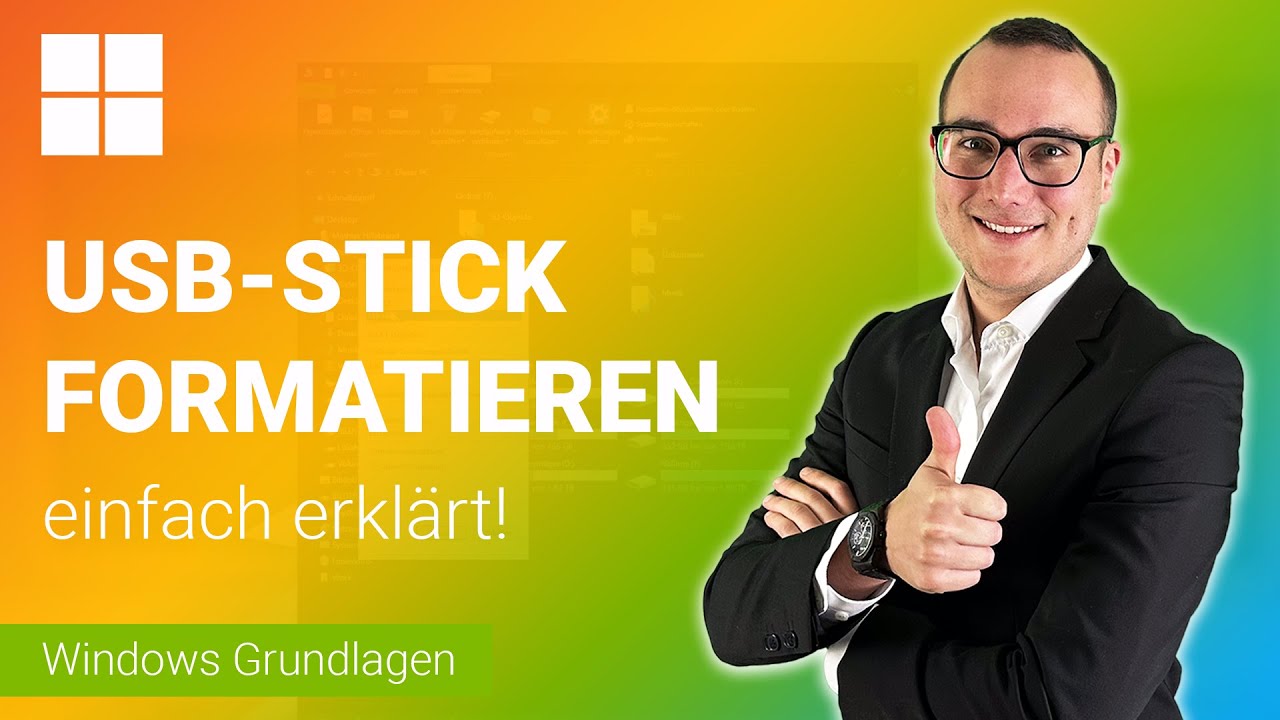 USB-STICK oder FESTPLATTE formatieren einfach erkl&auml;rt | Lerne Windows (Grundfunktionen) ✅