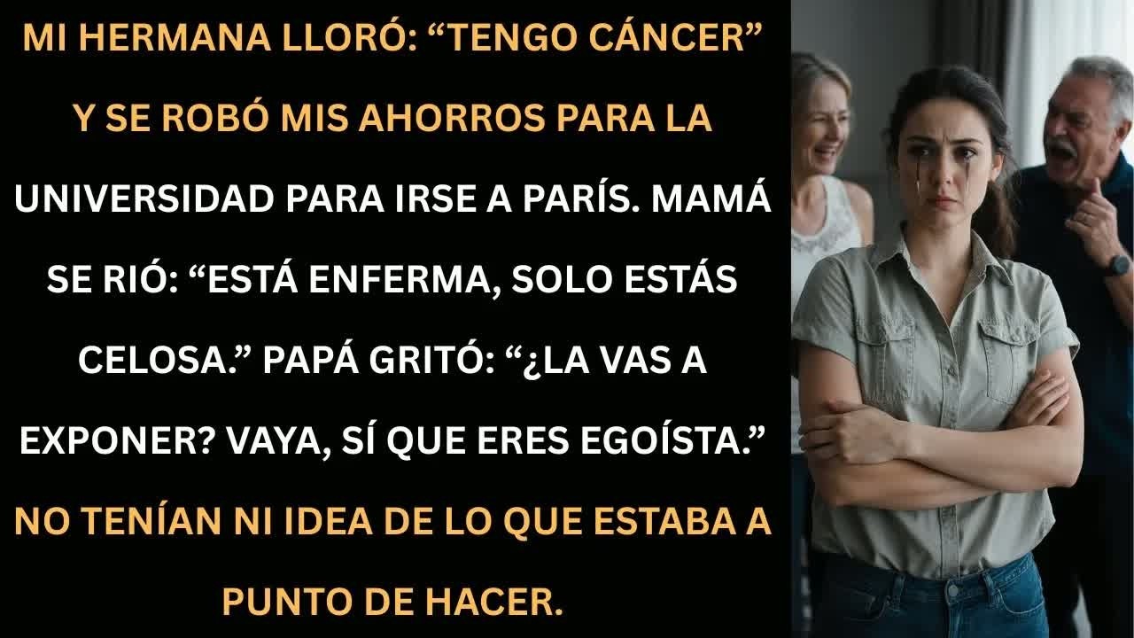 Mi hermana fingió cáncer y me robó; mi familia no creyó, pero yo no me rendí.
