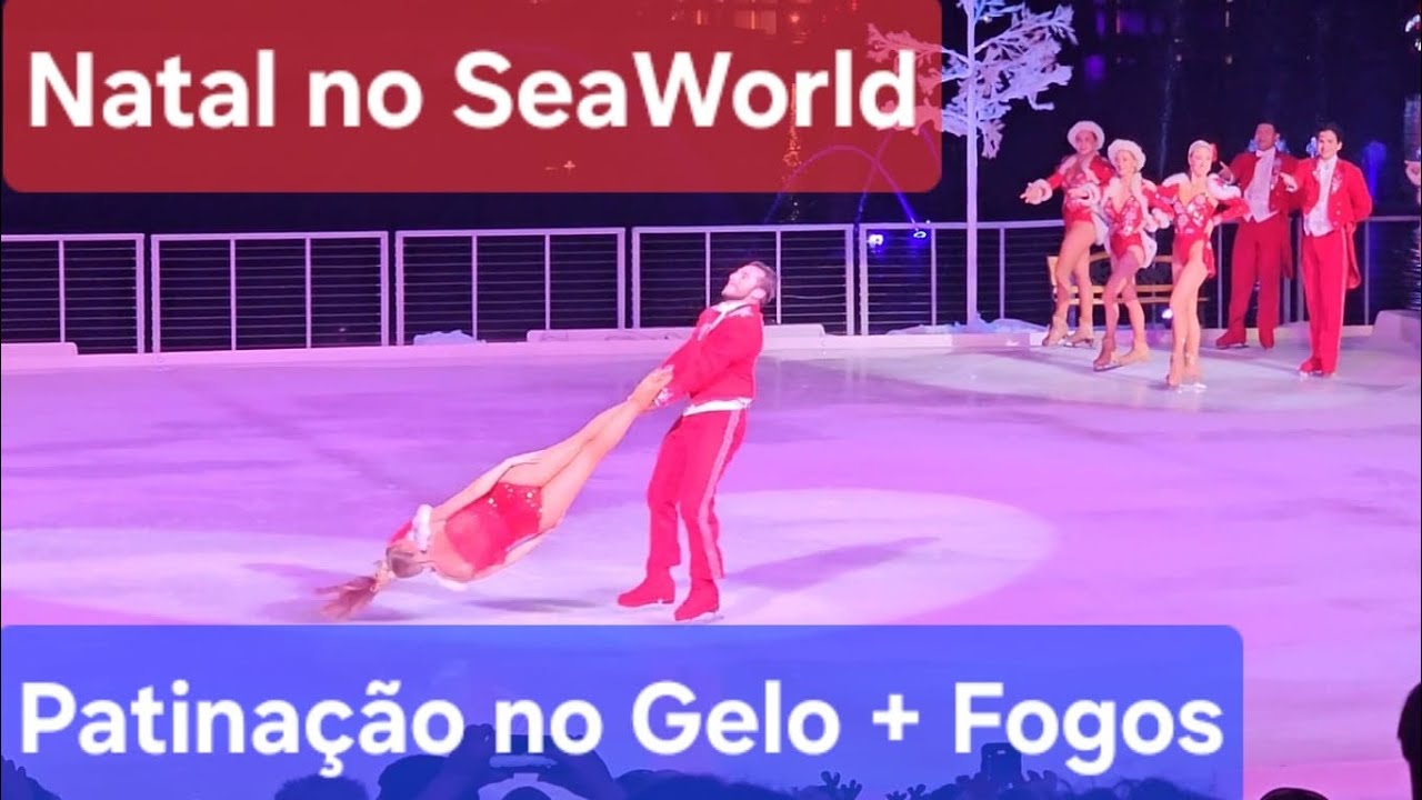 Patinação no Gelo + Fogos de Natal no SeaWorld | Winter Wonderland on Ice ❄️🎇