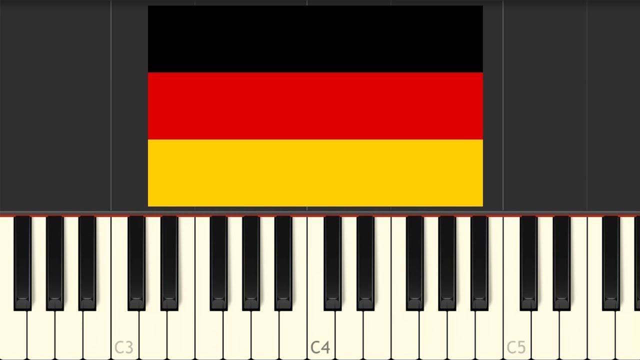 Deutschlandlied - German National Anthem [Piano Tutorial] (Synthesia)