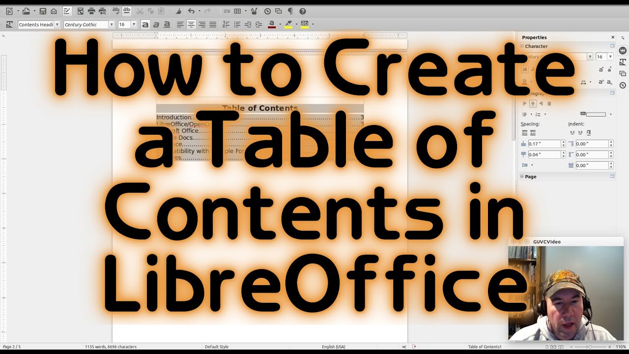 How to Create a Table of Contents in LibreOffice
