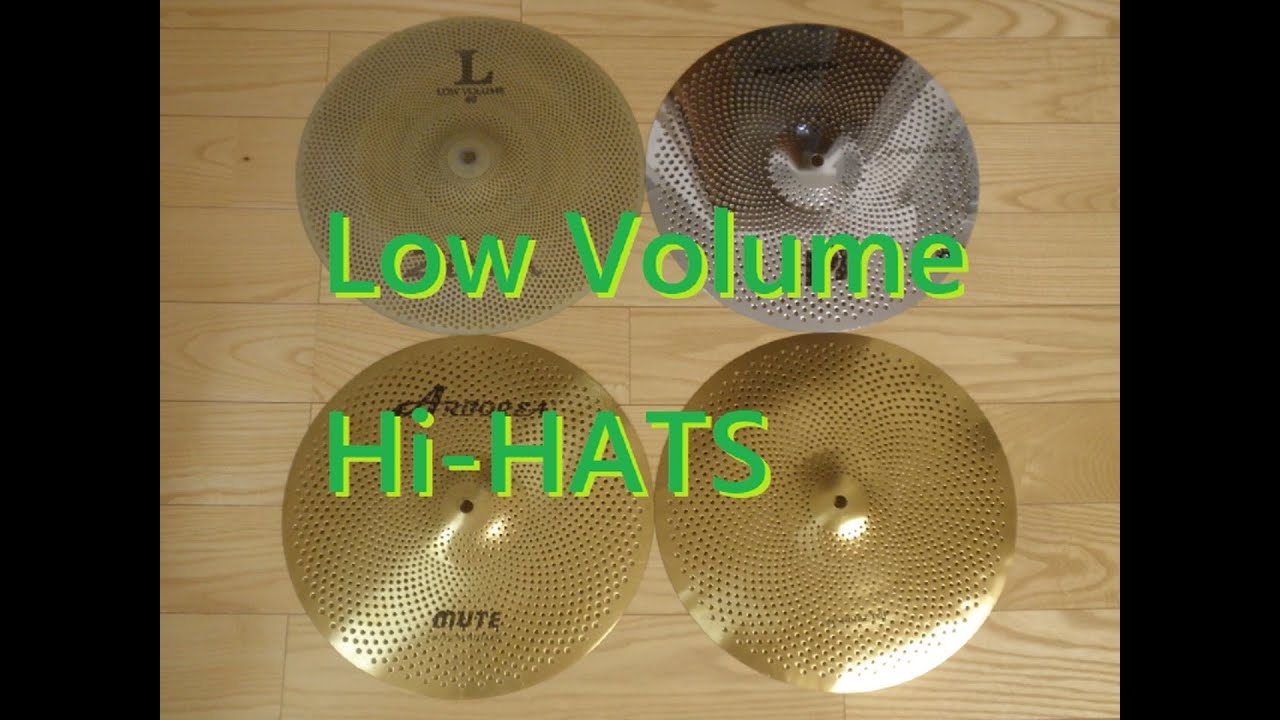 ローボリュームシンバル比較。ハイハット編。ジルジャン(Zildjian)L80 /CANOPUS(カノウプス)/Arborea/プレイテック(PLAYTECH)PLQ/ミュートシンバル・消音シンバル
