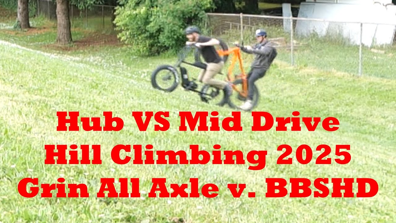 Grin All-Axle Hub drive vs Bafang Mid drive Hill Climb Tests. Who is king in 2025?