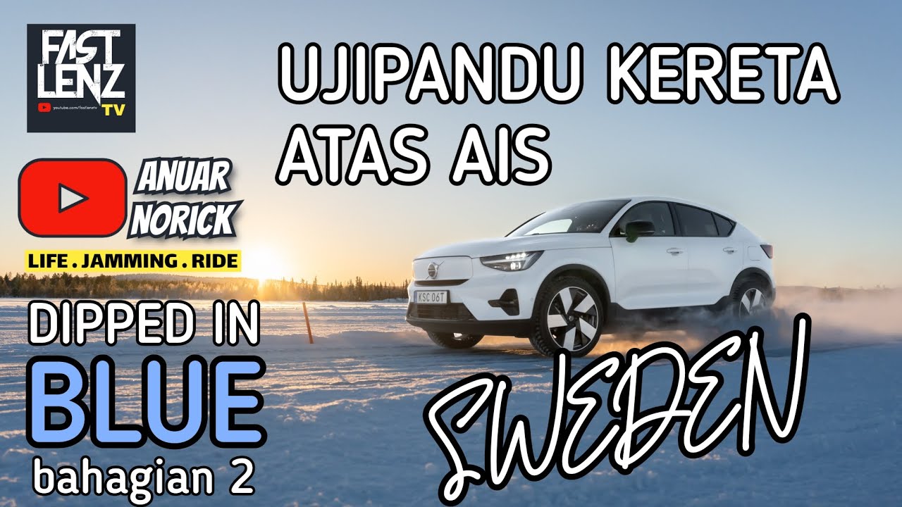 ujipandu rare... atas tasik beku di KIRUNA, SWEDEN.