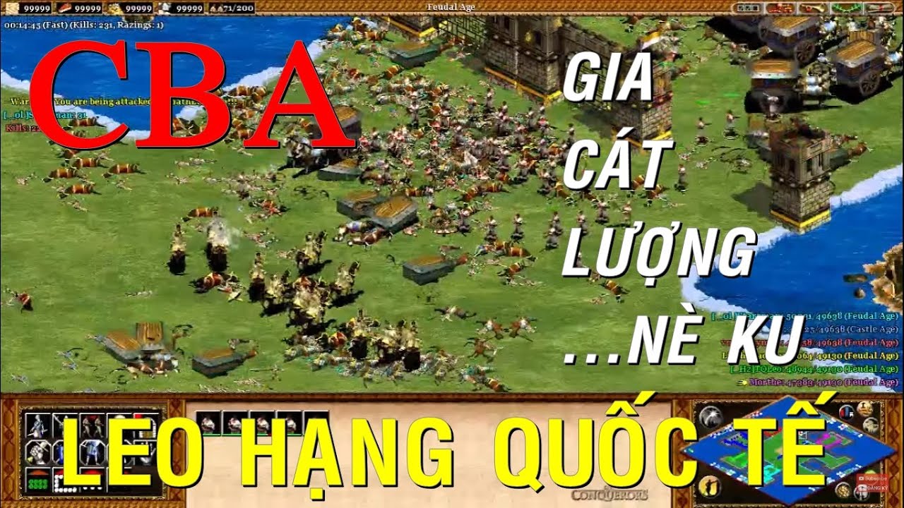 [TRỰC TIẾP ĐẾ CHẾ] XẾP HẠNG QUỐC TẾ | THE WORLD RATING 4 vs 4 RANDOM | CBA AOE 2019 VOOBLY