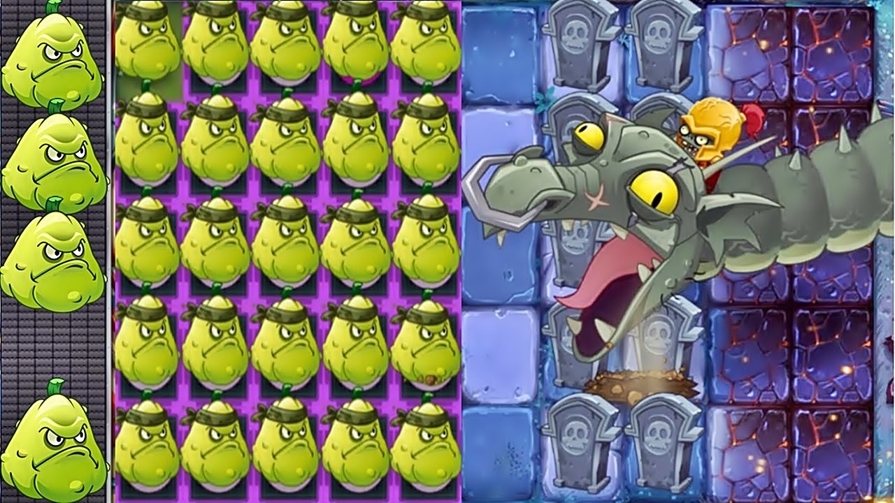 Plants vs Zombies 2 MOD: Squash Pvz2 Vs All Freakin' Zomboss: Gameplay 2017