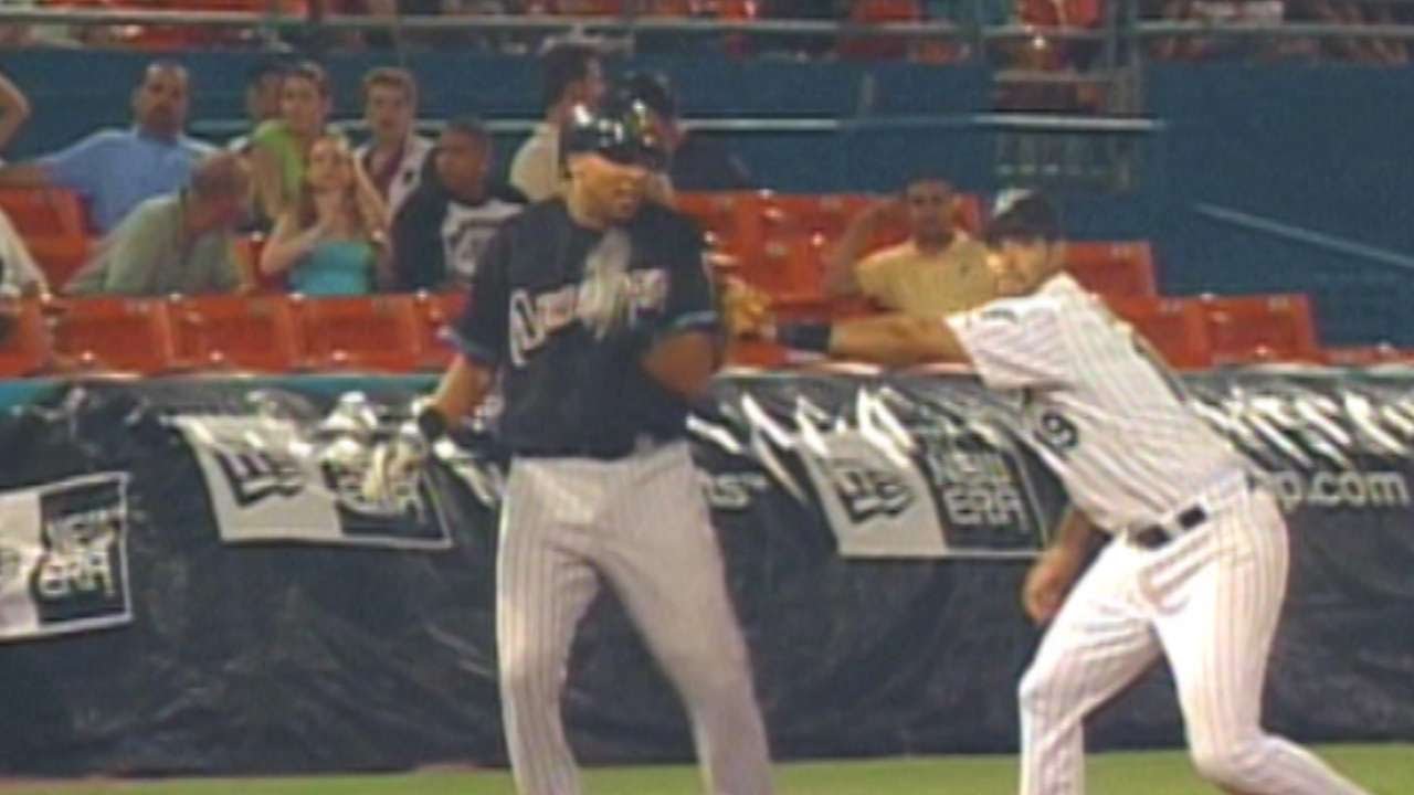 Lowell performs the hidden ball trick