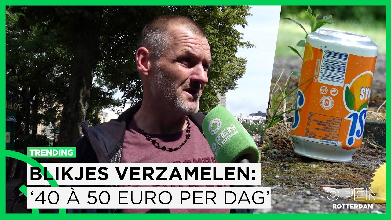 Blikjes op straat verzamelen is nieuw verdienmodel: ‘Toch wel zo’n 40 à 50 euro per dag’ | TRENDING