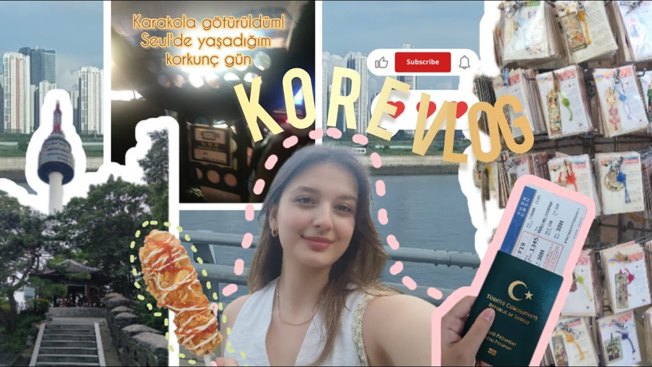 Güney Kore Vlog Part 1 | Çin Aktarmalı Uçuş, Namsan Kalesi, Myeongdong & İlk Gün Deneyimlerim 🇰🇷✈️