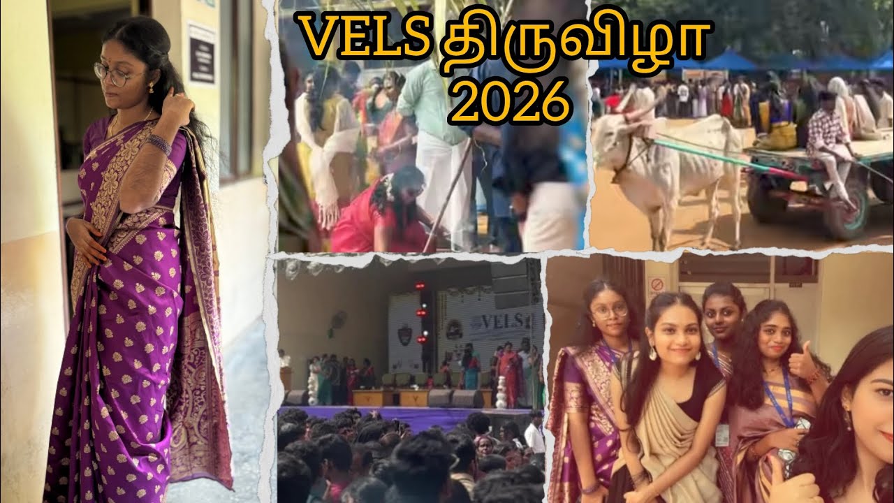 Vels திருவிழா 2026 💖✨ | College Pongal Celebration 🫶🏻 || #bydivyasri #vlog #pongal #ethnicday #vels 