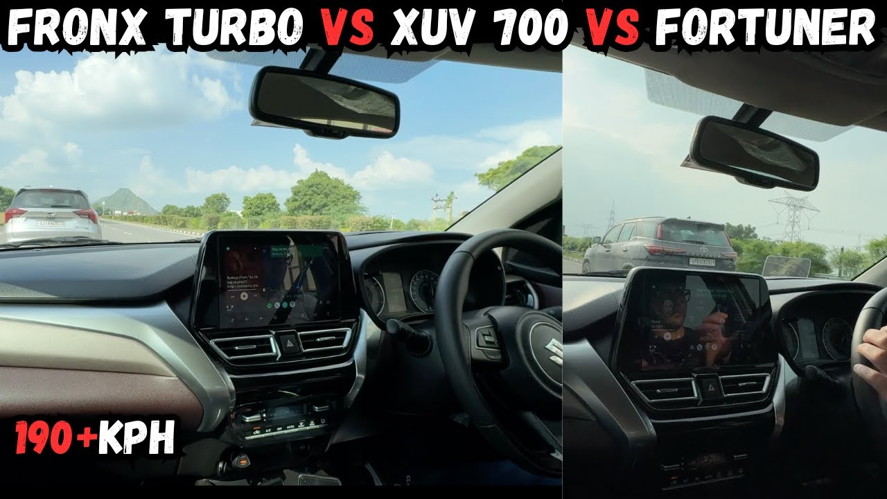 FRONX TURBO VS  FORTUNER VS XUV 700 VS ECOSPORT | RANDOM EXPRESSWAY RACE 190+KPH ADRENALPERFORMANCE
