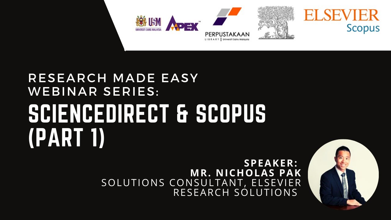 #usm #usmlibrarytv Research Made Easy Webinar: Elsevier ScienceDirect Training