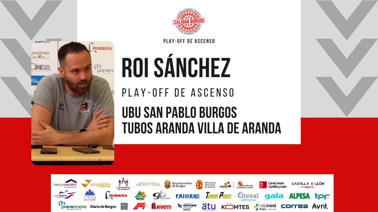 Postpartido de Roi Sánchez, entrenador del UBU San Pablo Burgos