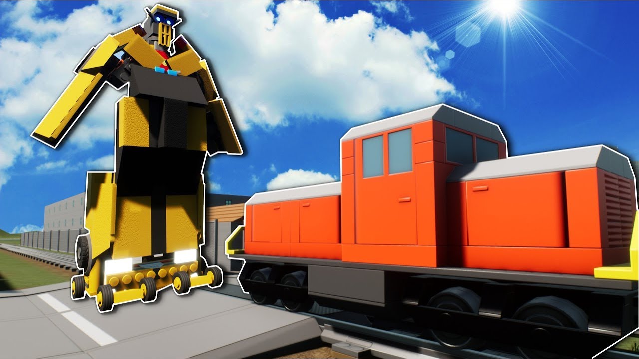 Can a Lego Transformer Stop the Train? - Brick Rigs Lego Multiplayer