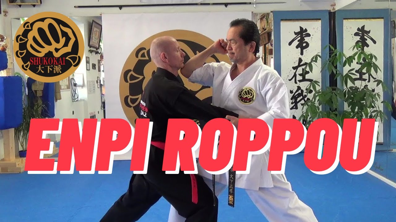 Enpi Roppou, Japanese Karate Grand Master 10th Dan, All Japan Kata Champion demonstrates .