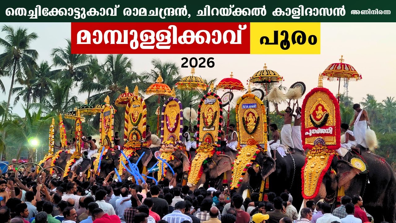 Mambulli kavu pooram 2026| thechikottukavu ramachandran| chirakkal kalidasan |